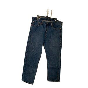 Levis 505 Mens Size 38x30 Medium Wash Jeans Blue Denim Regular Fit Straight Leg